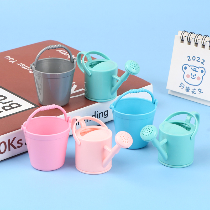 Gardening Tools Wooden - 【CPI】1 ชุดบ้านตุ๊กตาจิ๋ว ถังรดน้ำ รดน้ำต้นไม้ ของเล่นตกแต่งสวน