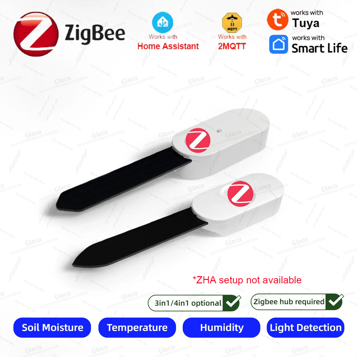 Moisture Meter Plant - เซ็นเซอร์วัดความชื้นในดิน Zigbee เครื่องวัดอุณหภูมิ ความชื้น ความอุดมสมบูรณ์ และแสง