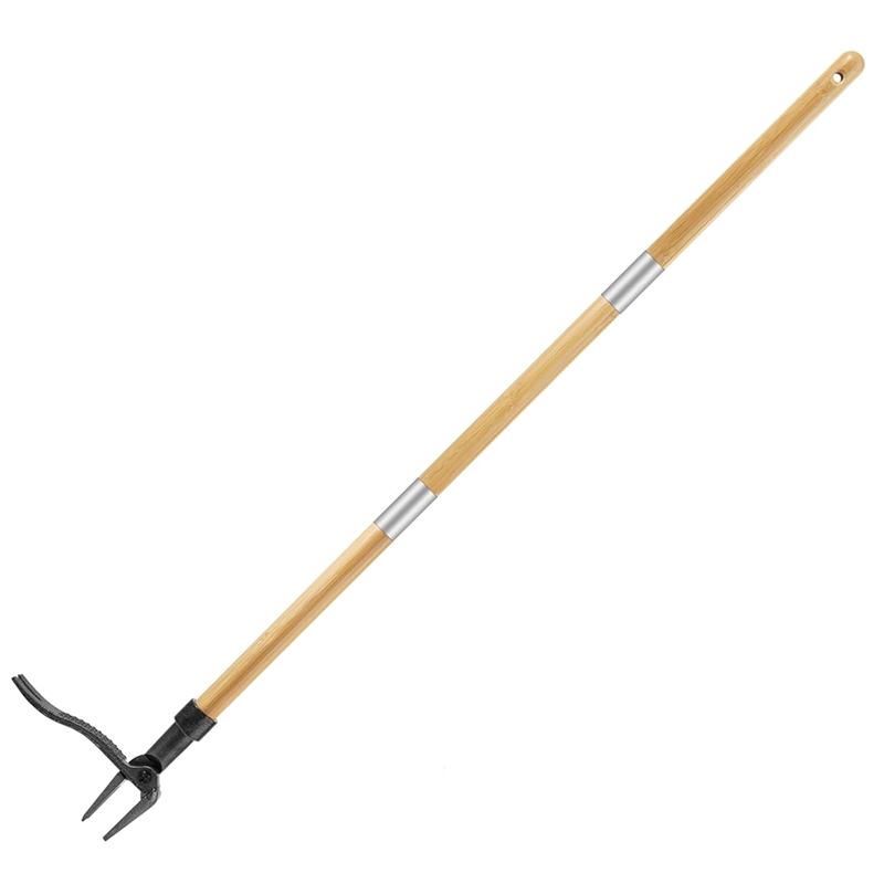 Gardening Tools Long - 46 นิ้ววัชพืช PULLER เครื่องมือยาวจับไม้ไผ่ & 4