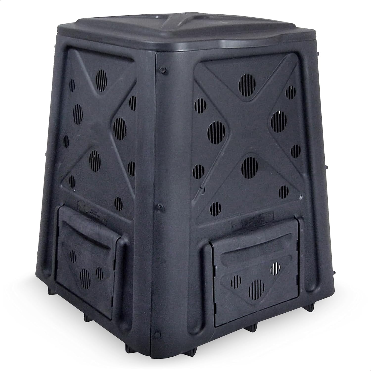Compost Bin - ถังปุ๋ยหมักกลางแจ้ง Redmon พร้อมฝาเปิด-ปิดได้, ความจุ 65 แกลลอน,