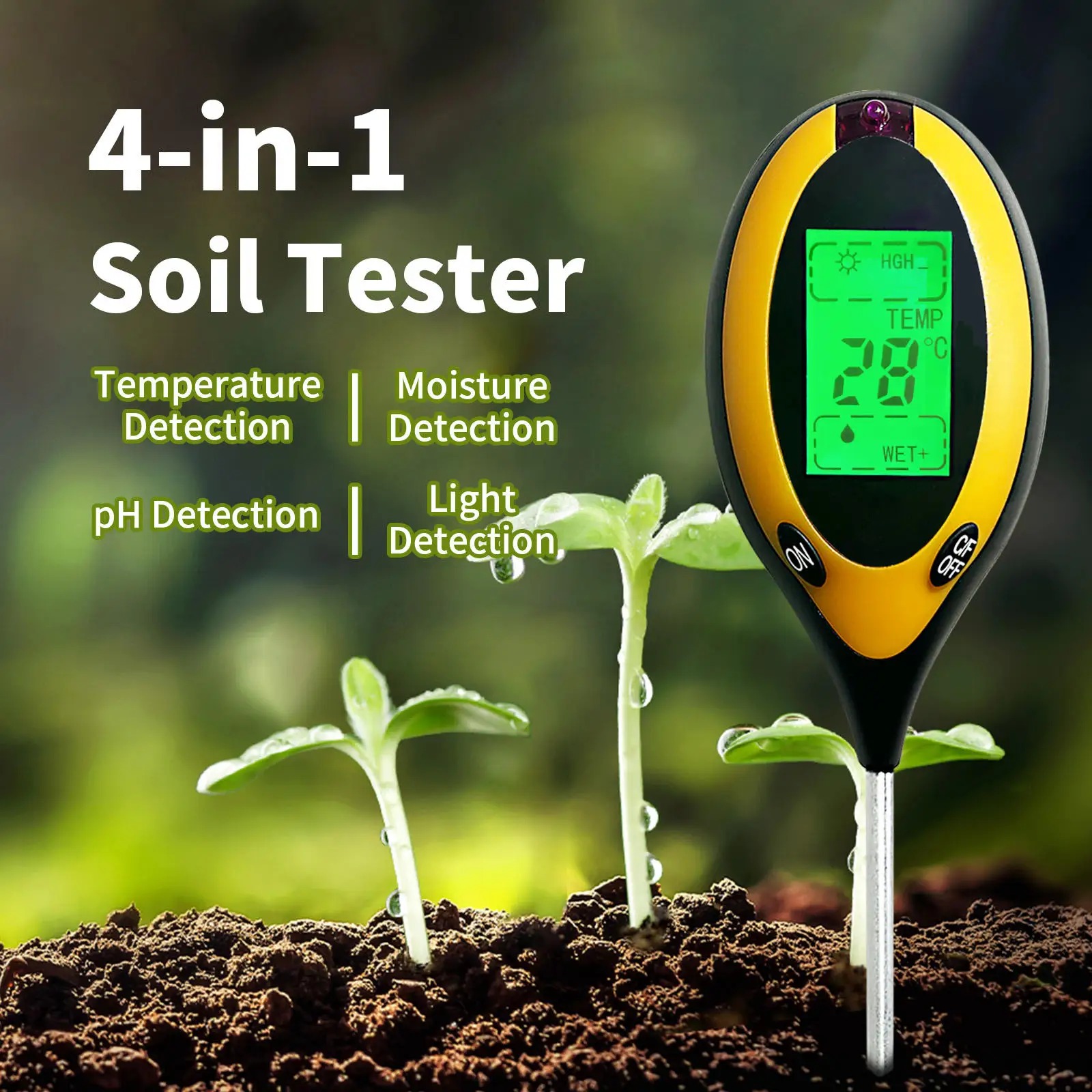 เครื่องทดสอบค่า pH และความชื้น - Soil Ph Meter บทวิจารณ์และราคา