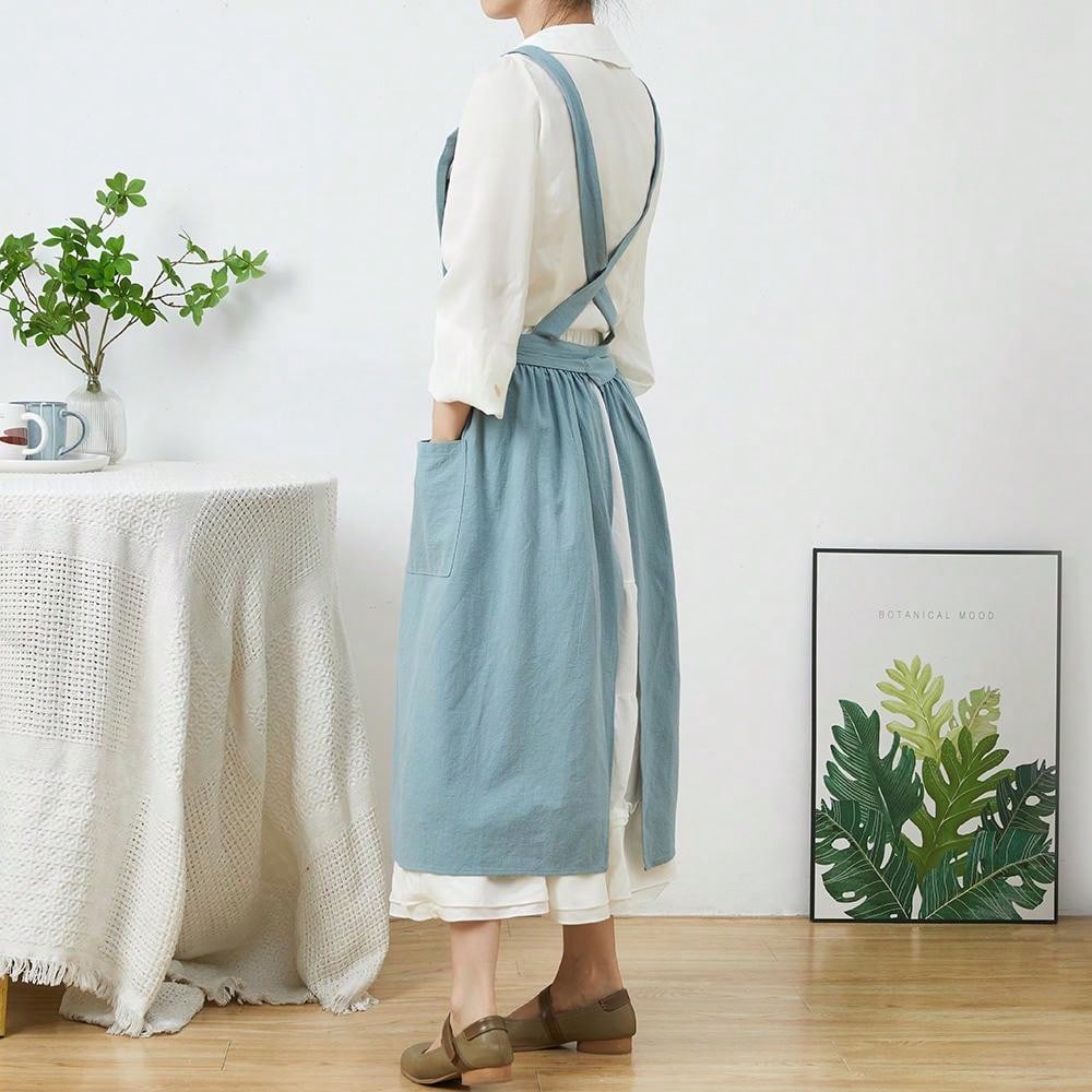 สั้น Nordic ลมจีบกระโปรงผ้าฝ้า - Gardening Tools Women บทวิจารณ์และราคา
