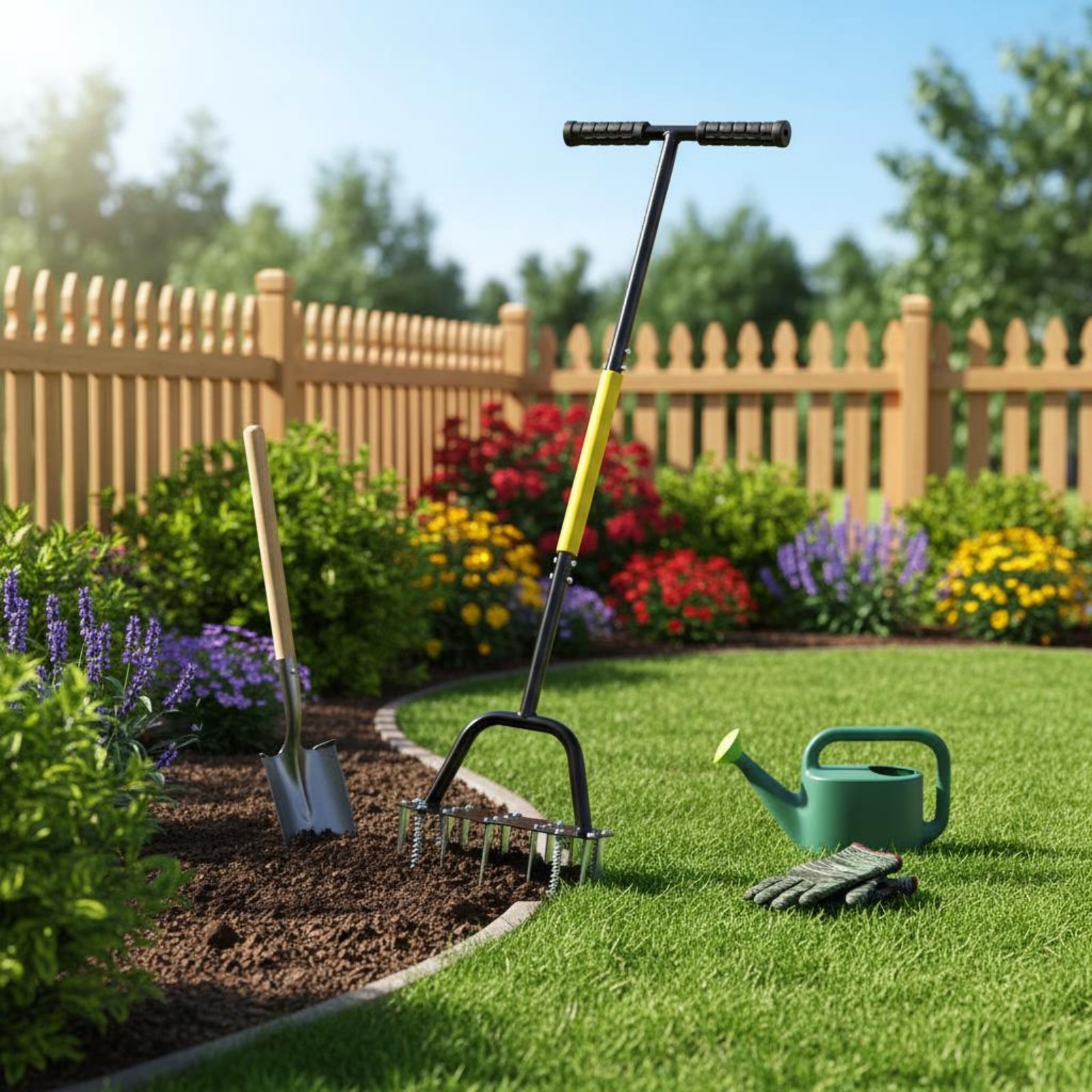 เครื่องตัดขอบสนามหญ้าแบบครึ่งว - Gardening Tools Long บทวิจารณ์และราคา