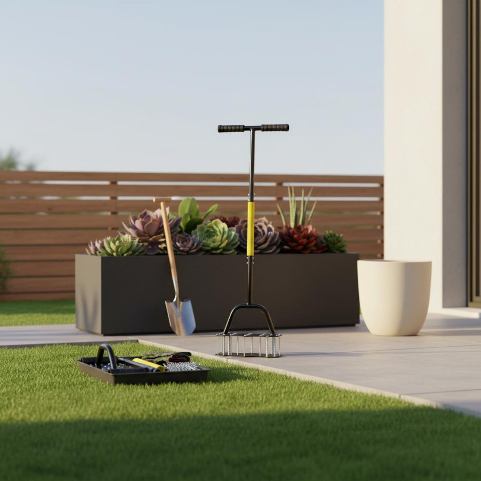 เครื่องตัดขอบสนามหญ้าแบบครึ่งว - Gardening Tools Long บทวิจารณ์และราคา
