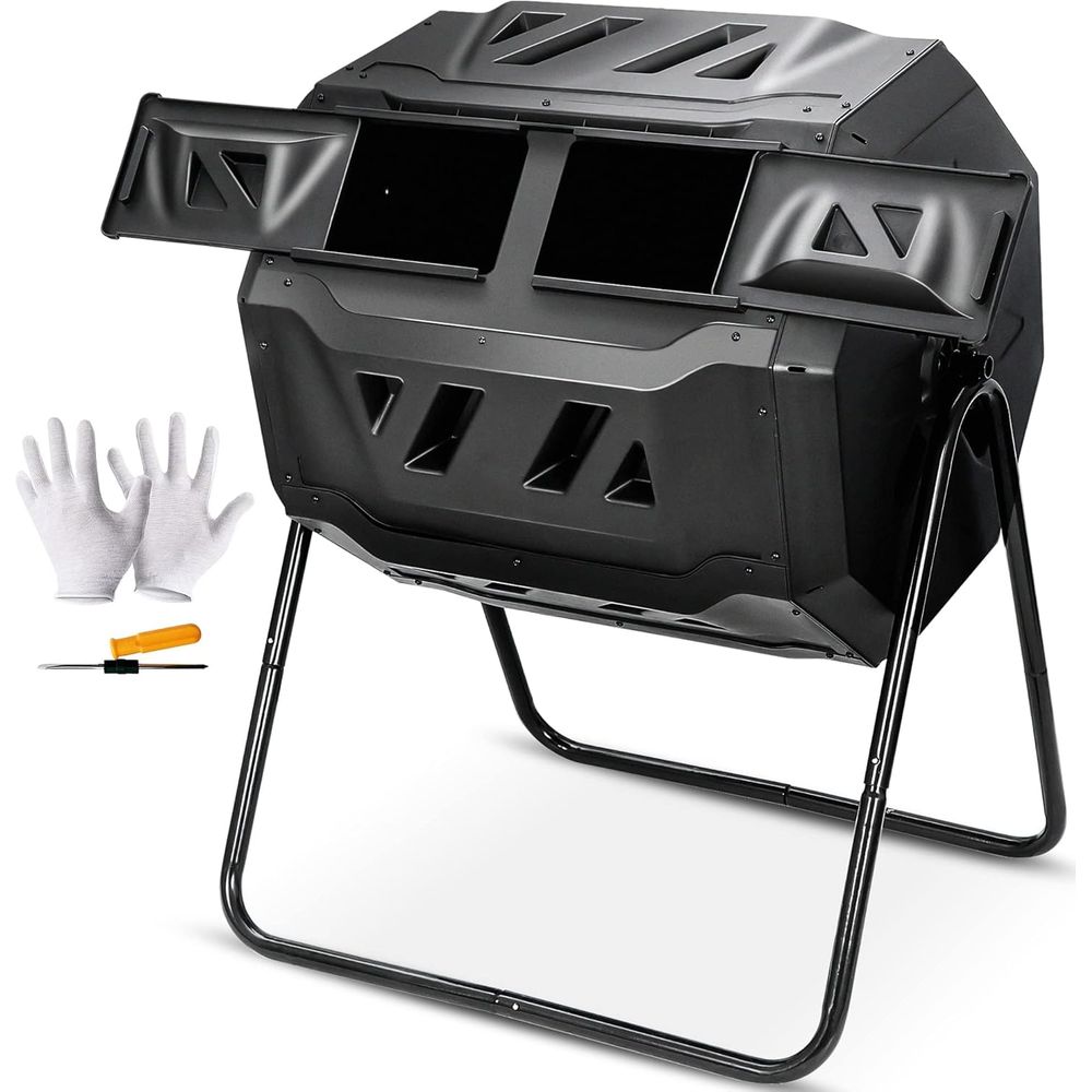 ถังหมักปุ๋ยแบบหมุนขนาด 43 แกลล - Compost Bin บทวิจารณ์และราคา