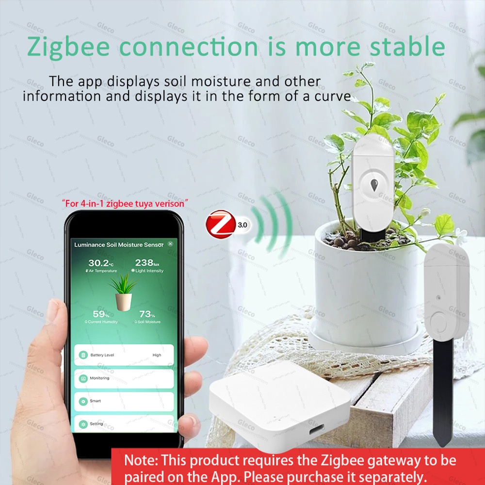 เซ็นเซอร์วัดความชื้นในดิน Zigb - Moisture Meter Plant บทวิจารณ์และราคา