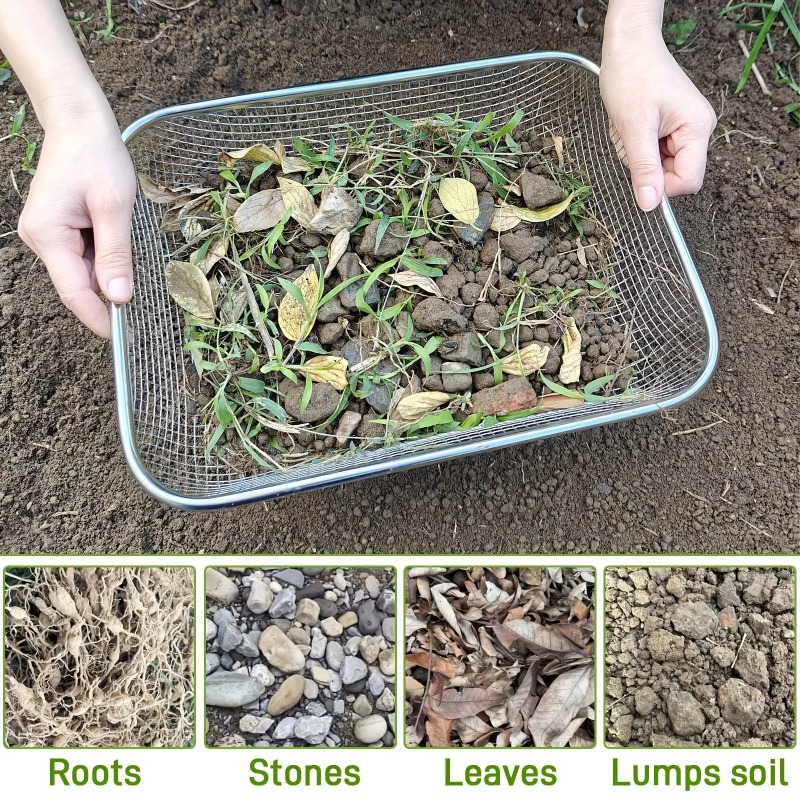 ตะแกรงกรองดินสแตนเลสสำหรับสวน  - Garden Sieve Soil บทวิจารณ์และราคา