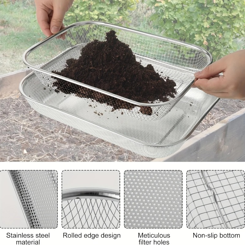 ตะแกรงกรองดินสแตนเลสสำหรับสวน  - Garden Sieve Soil บทวิจารณ์และราคา