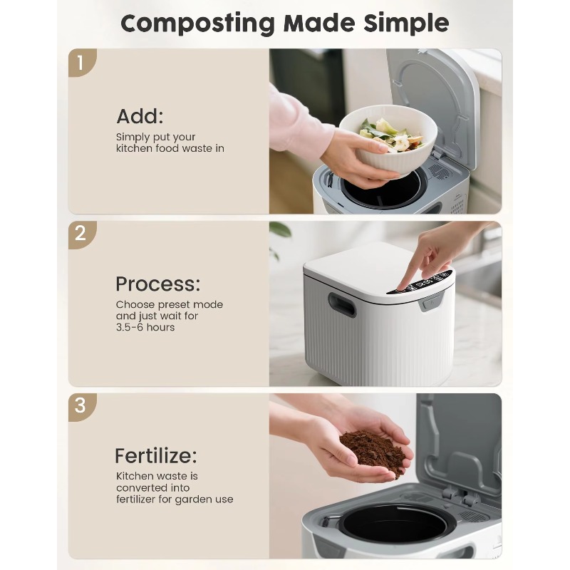 ถังหมักปุ๋ยในบ้านขนาด 2.5 ลิตร - Compost Bin บทวิจารณ์และราคา