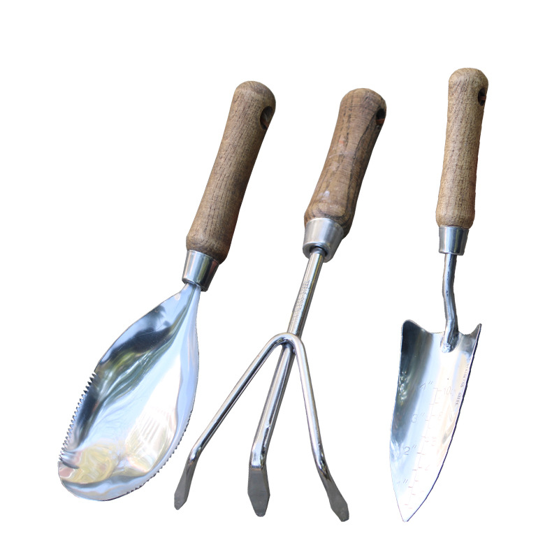 ชุดเครื่องมือทำสวนสแตนเลส 8 ชิ - Gardening Tools Wooden บทวิจารณ์และราคา