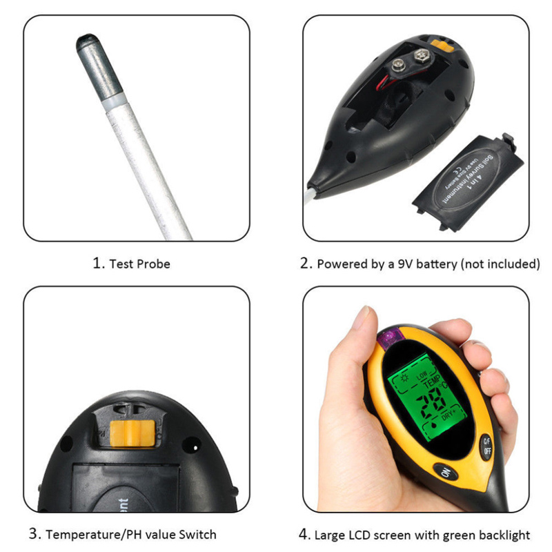 เครื่องวัดค่า pH ดินแบบ LCD รุ - Soil Ph Meter บทวิจารณ์และราคา