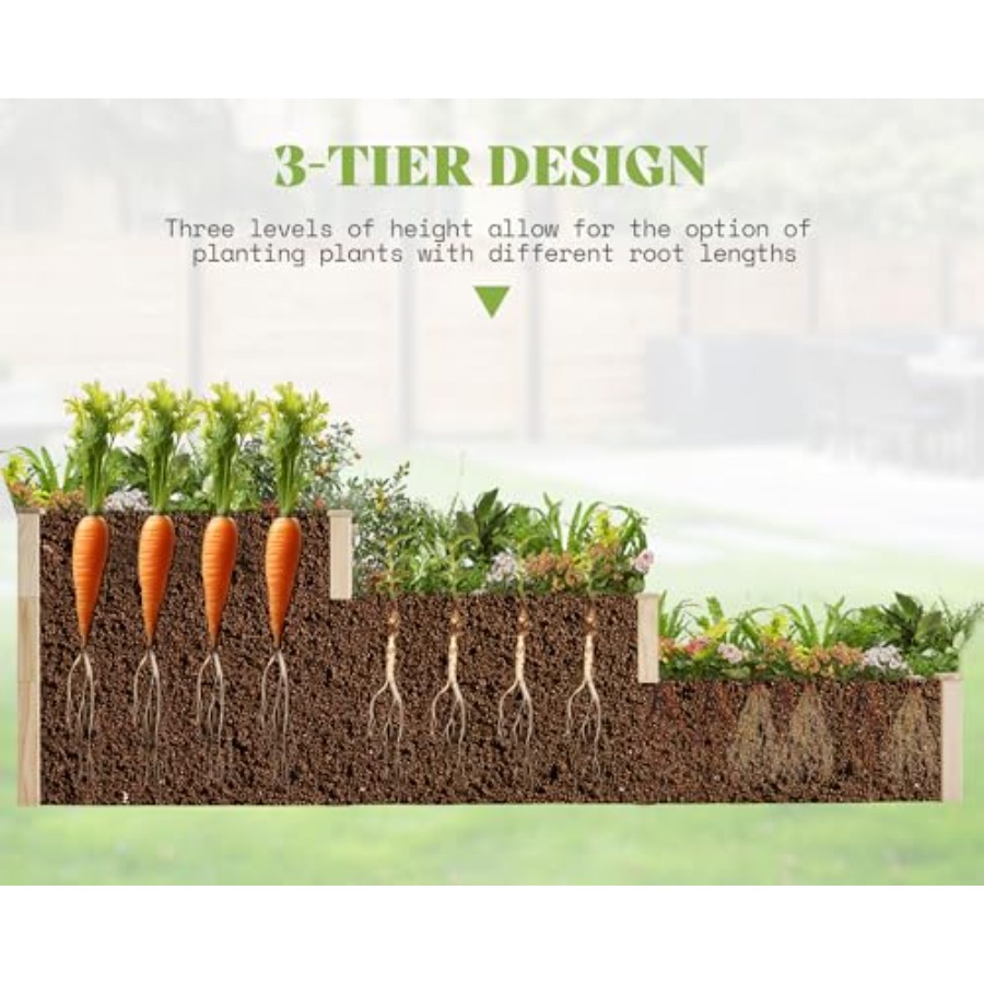 กระบะปลูกต้นไม้กลางแจ้งแบบยกสู - Gardening Tools Wooden บทวิจารณ์และราคา