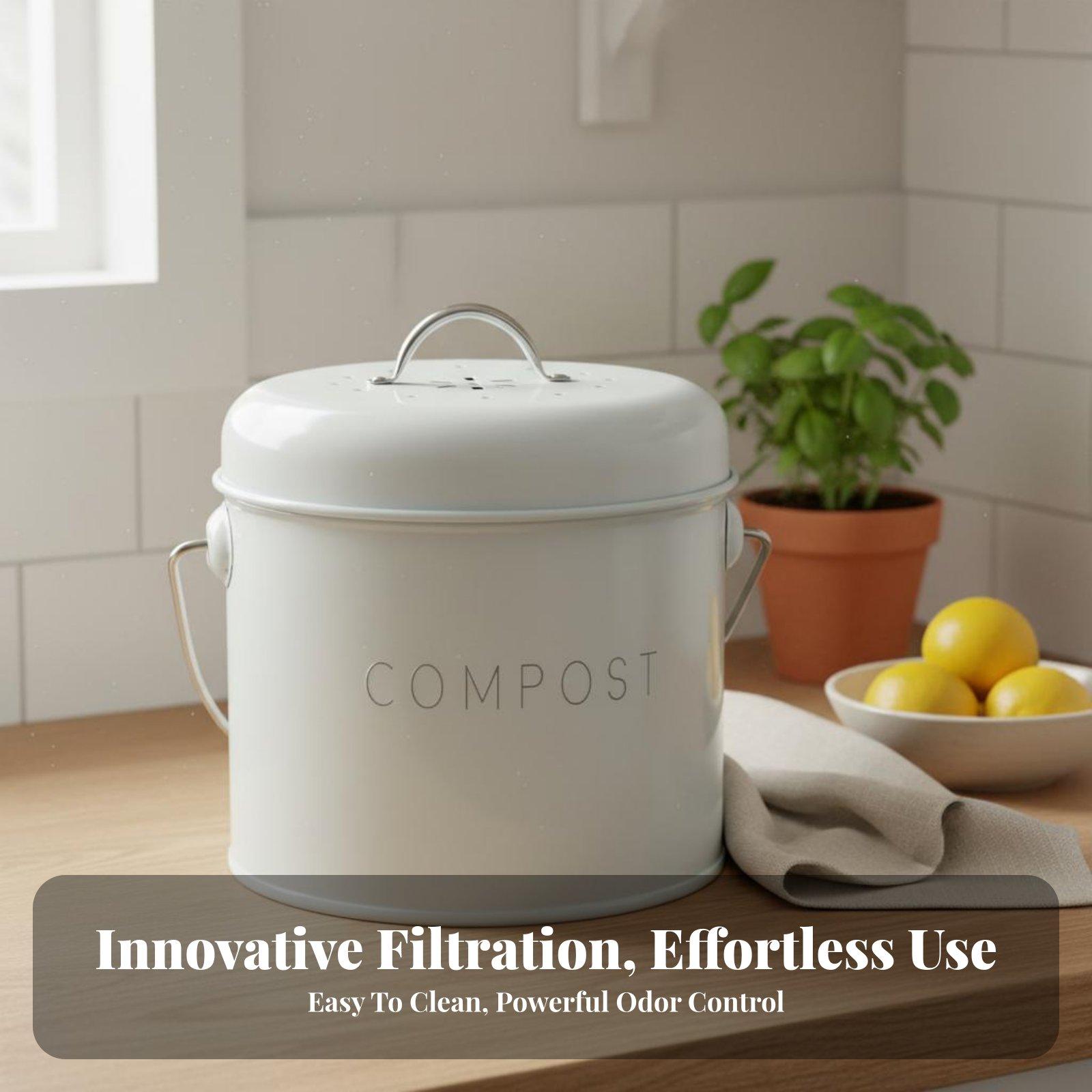 ถังขยะตั้งโต๊ะสำหรับห้องครัว ถ - Compost Bin บทวิจารณ์และราคา